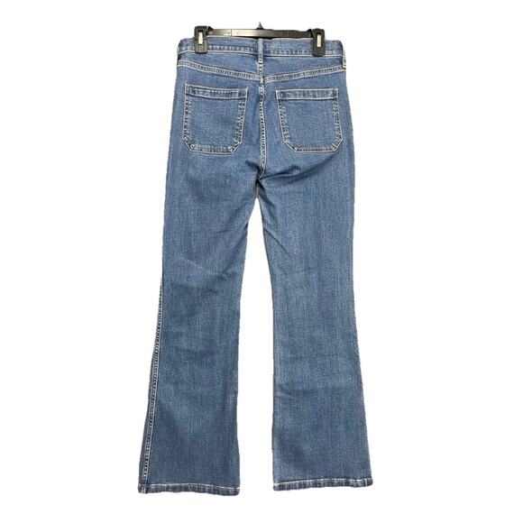 Women’s GAP 70's Flare High Rise Front Pocket Denim Jeans Tag 28/6R Actual 30” - Picture 2 of 9